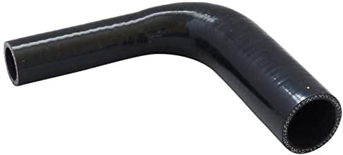 90 degree Reinforced Silicone Reducer Hose Elbow for Turbo or Coolant ID 57mm to 51mm - Black