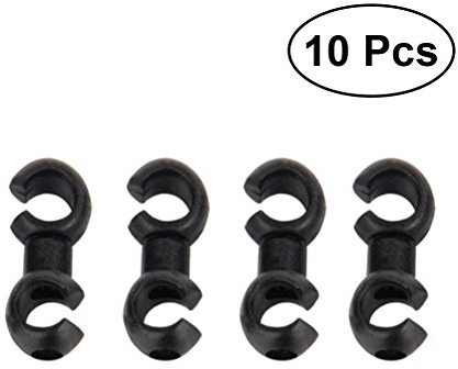 VORCOOL 10 Stücke Kabelbinder Seil Schnallen für Fahrrad Bremszug Schaltzug Seil S-Form fahrrad kabelklemme (Schwarz)