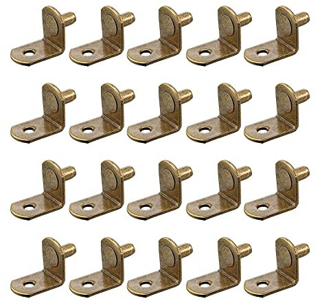 sourcing map Taquet étagère Cheville support 5mm L Tablette goupille placard trou Bronze 20pcs
