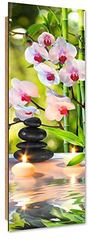 Feeby Image Panneau Déco Zen Composition 25x70 cm 1 partie Tableaux Tableau Mural Image Photo Moderne Décoration Murale Artistique Photographie Design Cuisine Salon Chambre à coucher Rose
