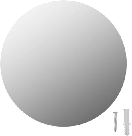 vidaXL Spiegel Rahmenlos Wandspiegel Badspiegel Dekospiegel Badezimmerspiegel Flurspiegel Frisierspiegel Wanddeko Wohnzimmer Rund 30cm Glas
