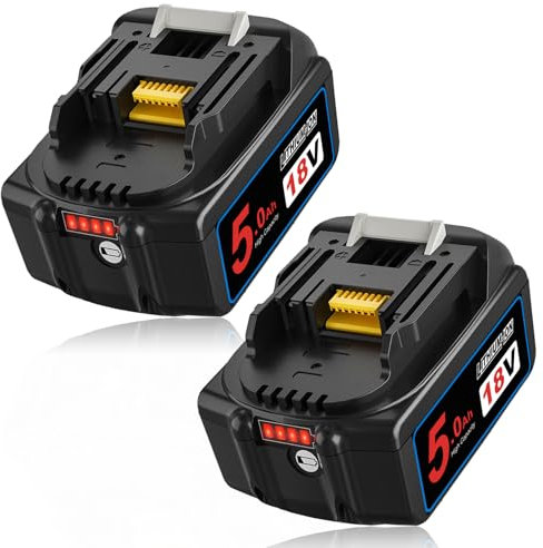 2X Remplacement Batterie pour Ma-k-ita 18V 5.0Ah pour BL1850B BL1850 BL1860B BL1860 BL1840