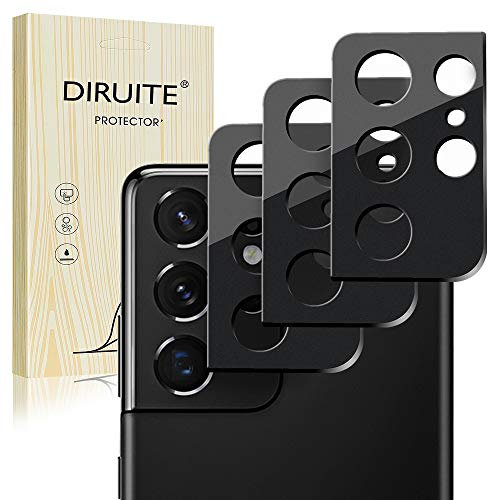 Diruite 3-Pack for Samsung Galaxy S21 Ultra 5G Camera Lens Protector Metall Lens Protective for Samsung Galaxy S21 Ultra 5G Camera Lens Protector-Black