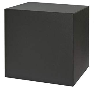 kunstpflanzen-discount.com Kube zum Sitzen oder Stapeln als Würfel in schwarz mit 40x40cm aus Kunststoff