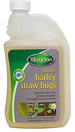 Blagdon Insectos de Paja de Cebada Natural, 500 ml, Tratamiento de Agua de Estanque, Limpia el Agua Verde, Algas suspendidas y Mantas, Consume fosfato, Come Materia orgánica, Seguro para Mascotas y