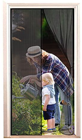 WEIZON Zanzariera Magnetica Prevent Flying Into Foreign Objects, Facile Montaggio, per Porta Ingresso del Balcone/Terrazzo/Scorrevole 170 x 270 cm Nero A
