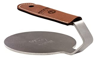 Hierro para hamburguesas con protector de piel – 19 cm – Prensa para hamburguesas – Prensa para parrilla, exprimidor de cheatitas – Smashed burger – Cocina – Jardín – Camping – Fabricado en Suecia –