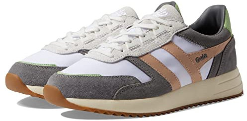 Gola Femme Chicago Basket, Blanc nacré Rose patiné Vert, 36 EU