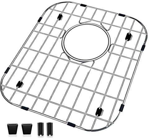 Protecteurs d'évier de cuisine en acier inoxydable de 38 x 33 cm – Grille d'évier de cuisine de ferme pour fond d'évier de cuisine – Grille d'évier en métal de ferme pour fond d'évier de cuisine de