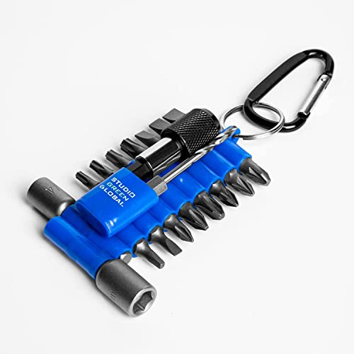 Bithalter-Set mit Karabiner 21 Bit-Set I für alle Ihre Werkzeuge Universal-Bithalter I Zubehör für Akkuschrauber 1er-Set