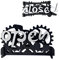 Revolutionary Open-Closed Signboard,Kreativ Holzschild Getriebe Mechanik Cabrio Offen Geschlossen Schilder Hängen Shop Zeichen Türschild Haustürdekoration für Restaurant, Bar, Café