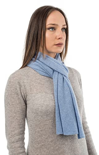 Dalle Piane Cashmere - Schal aus 100% Kaschmir - Made in Italy - für Mann/Frau, Farbe: Himmel, Einheitsgröße