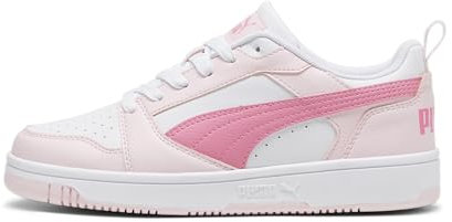 PUMA Rebound V6 Lo Jr, Sneaker Unisex - Bambini e ragazzi, White Fast Pink Whisp Of, 37.5 EU