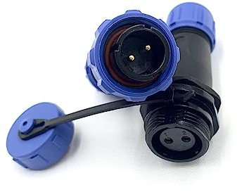 Anschlussstecker Luftfahrtstecker SP13 2 Polig, Männlicher Stecker und Weibliche Buchse Kabel Steckverbinder IP68 2 Pin Wasserdichter Rundsteckverbinder In-Line-Typ Aviation-Stecker 250V 13A