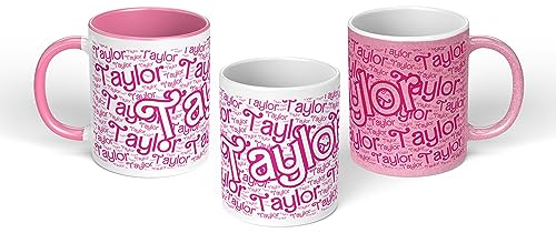 Print Maniacs Personalised Pink Doll Mug 11oz Ceramic Coffee Mug for Girls and Women Lets go Party Chelsea Merchandise Princess Dream Collection Theme Bride Lip Stick Birthday Diamonds