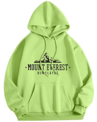 Generisch Süßes Damen-Sweatshirt Mit Langen Ärmeln, Kapuzenpullover Aus Baumwolle Mit Taschen Tumblr Pullover Hoodie Einfarbig Kapuzenpulli-Decken Lange Ärmel