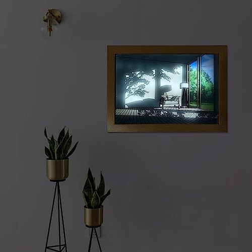 IGTOPS LED Bilderrahmen mit Licht, LED Fotorahmen Lichterkette, Glowing Photo Frame, Painting Wall Art Glowing Photo Bilderwand Bilderlichterketten für Deko Schreibtisch/Wand/Geschenk (C)