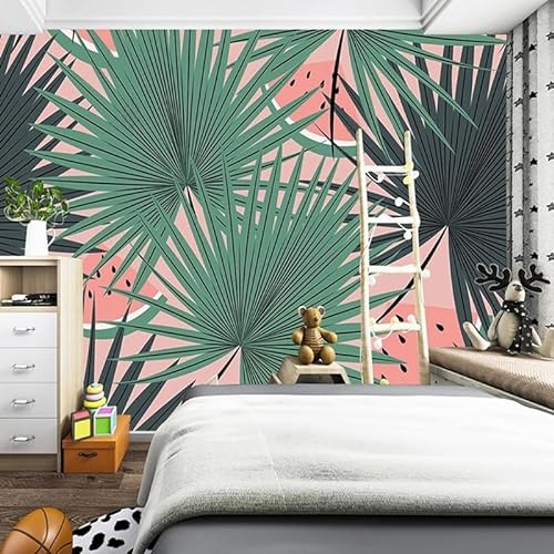 YOITS Moderne handbemalte Kinderzimmer-Tapete, individuelle Fototapeten, grüne Pflanzen, Wassermelone, Schlafzimmer, Cartoon-Gemälde (B) 400 x (H) 250 cm