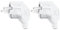 Conector Schuko en ángulo 2 unidades, enchufe de protección de contacto con boquilla protectora contra torceduras, conector de 250 V (16 A), conector de corriente PABANCE en ángulo exterior,