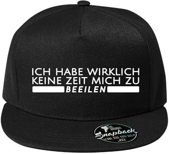 DELUNO Ich Habe wirklich Keine Zeit Mich zu beeilen Baumwolle Baseball Cap Basecap Unisex Kappen Sport Reisen Style Kappe Mütze Schwarz (Cap-534-Schwarz)
