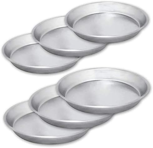 Pentalux Set 6pz da 22cm Stampo tortiera conica Bassa in Alluminio ruoto per pastiera napoletana Pizza di Grano