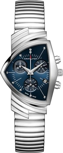 Hamilton H24432141 Ventura Quarz-Armbanduhr, Zifferblattfarbe: Blau, modern, Zifferblattfarbe: Blau, Modern