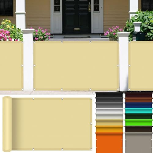 Voile d'ombrage Angle Droit 1.3 x 4 m Rectangulaire Toile d'ombrage Bache Pergola, Fleurs, Patio, Lawn Protection Solaire avec Oeillets et Cordons, Jaune Sable