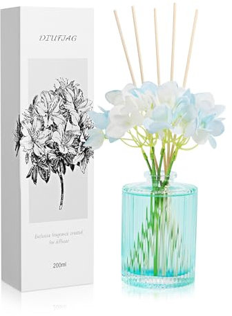 200ml Raumduft Duftstäbchen Mit 5 Rattanstäbchen Reed Diffuser für Schlafzimmer Büro Badezimmer Dekor