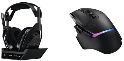 Logitech G Astro A50 X Lightspeed, Auriculares inalámbricos para Gaming + estación Base & G502 X Plus Lightspeed Ratón inalámbrico RGB para Gaming - Ratón óptico
