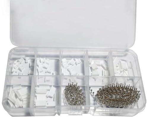 JYCONNECTS JST SH 1.0mm Stecker Kit, 2/3/4/5/6/7/8/9/10-poliger Männlicher Gehäuse Stecker mit 1.0mm Pitch