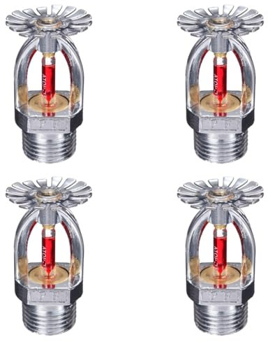 Feuer-Sprinklerkopf, 1,27 cm NPT, 68 °C, Pendel-Typ, Chrom, K80, schnelle Reaktion, 4 Stück