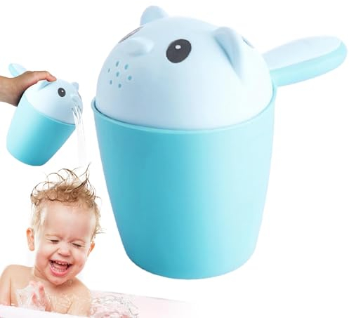Baby Rinse Shampoo Rinser Cup, Baby Hair Rinser, Bath Rinse Cup for Baby, Baby Shower Shampoo Sprinkler Cup, Cute Animal Jug for Bath, Wash Hair Bathing Flusher Cup For Baby Bath Time