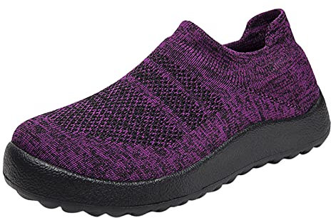 Zapatillas Agua Hombre Botas Futbol Zapatillas Vestir Blancas Zapatos Deportivos Verano A La Hombre Fondo Ligeros sin Cordones Malla Tejida Voladora Transpirables Cómodos Color Sólido Estilo