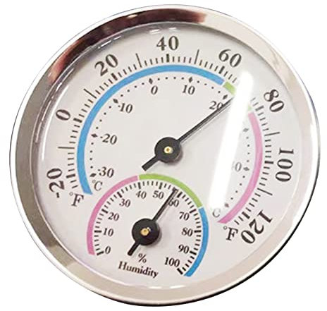 Termometro per sauna Termometro da interno in metallo igrometro igro-termometro Sauna Accessorio per stanza Temperatura Indicatore