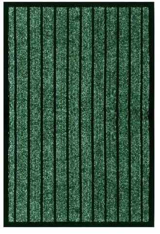 Rugs Inn Rubber Runner Rugs for Hallways - Dirt Trapper Indoor and Outdoor High Traffic Areas, Garages, Storefronts, and Everyday Home Use Carpet Runners (Green, 80 x 150 cm)