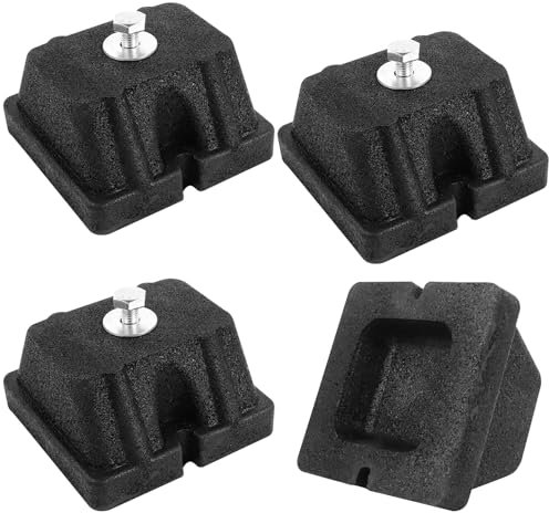 Lot de 4 Coussin de Choc Socle d'amortissement pour Climatisation 120 X 120 X 65MM Minimale 150 kg