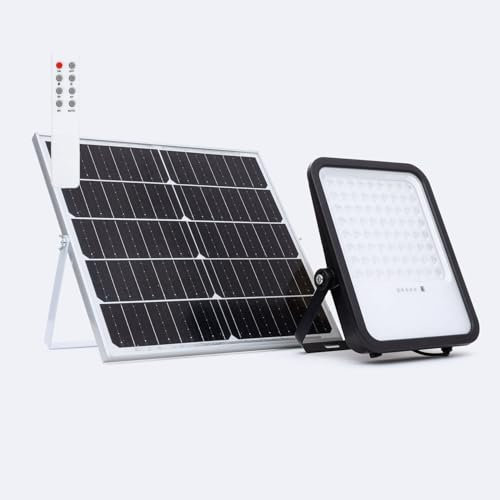 LEDKIA LIGHTING LED Flutlichtstrahler Solar Außen Nurda 25W 2700 lm IP65 mit Fernbedienung Kaltweiß 6500K