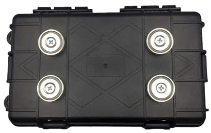 Porte-clés magnétique sous voiture - Résistant à l'humidité - Boîte à clés magnétique portable avec rembourrage - Boîte cachée pour ranger les clés USB de rechange - Ne tombe pas