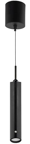 REV Akku Pendelleuchte, 130lm dimmbar 3 Farben, Timer 1-4H, höhenverstellbar durch ziehen (37-163cm) Hängeleuchte mit Fernbedienung, ideal als Nachttischlampe ohne Strom, schwarz