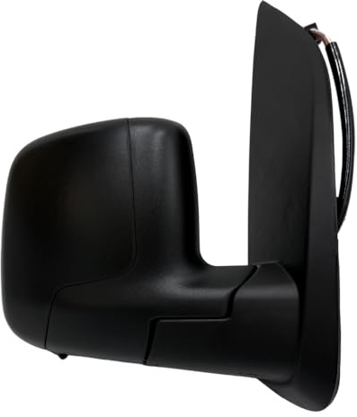 Spieg Außenspiegel Rechts für Fiat Fiorino, Qubo 2008-2024 | PG Bipper, Citroën Nemo 2008-2017 Elektrisch Verstellbar, Manuell Einklappbar, Sensor, Genarbt Schwarz 7 PIN (Beifahrerseite)