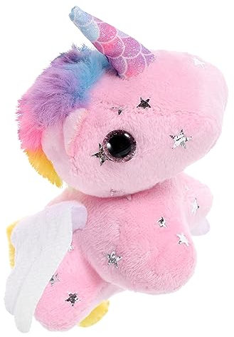 GETAJGHSD Plüsch Einhorn Schlüsselanhänger Für Mit Wedelndem Pinker Stofftier Anhänger Lebensecht Und Vielseitig Als Taschen Oder Rucksackanhänger
