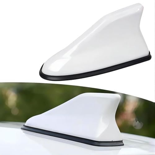 SCMDNOZ Car Shark Fin Aerial Antenna for Nissan Qashqai (J12) 2021 2022 2023 2024 2025, Roof Antenna Radio Signal Amplifier, Car Accessories,White