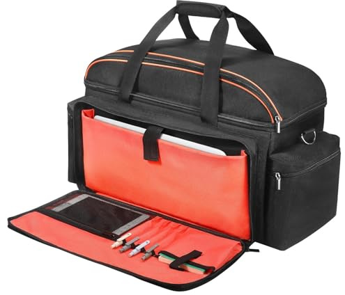 File cavo Borsa Gig - Custodia per organizzatore per cavi audio, borsa per | utilità imbottita per tournée | Archiviazione portatile per musicisti, custode di filo con cerniera, borsa di viaggio compatt