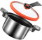 Zerodeko Autocuiseur Basse Pression en Acier Inoxydable Antiadhésif pour et Ragoûts Ustensile Cuisine 3 L Compatible Induction pour Mijoter Cuisinière à Induction