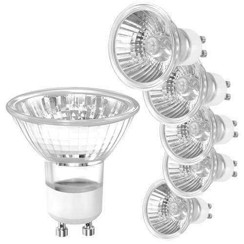 Elalove Halogenlampen MR16 GU5.3 12V 35W 6er-Pack, Hohe Helligkeit, Lange Lebensdauer, Energieeinsparung, Hochtemperatur-Halogenlampe, Kompatibel mit Verschiedenen Szenarien, Warm- und Kaltweiß