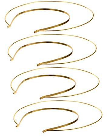 Beatifufu Metall Doppelkrone Stirnband 4 Stück Goldener Lichtring Haarreif Für Damen Geeignet Für Festivals Und Tanzpartys