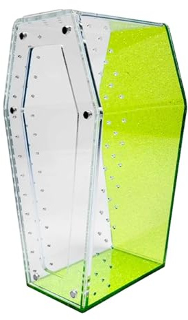 Sharplace Sargförmiges Terrarium für Springspinnen, Vogelspinnenkäfig mit Fronttür, kleines Aquarium für die Vogelspinnenzucht, GrÜn