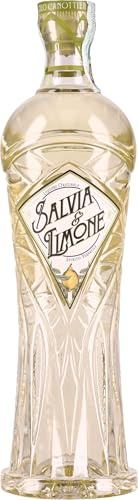 Salvia & Limone, antica ricetta della tradizione piemontese, digestivo, infuso, da consumare freddo o caldo, bottiglia vintage, idea regalo (Confezione da 6)