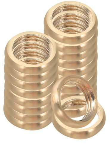 20pcs Brass M10 Lock Nuts for Lamp Fixture DIY Repair | Golden Pieces, Precision Fit and Corrosion Resistant, Useful for Table Lamp Assembly and Replacement