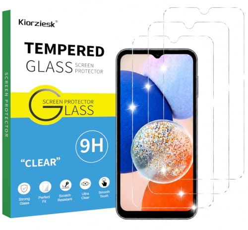 3 Pièces Verre Trempé Pour Samsung Galaxy A22 5G, A14 4G/5G, M14 4G/5G, Film Ecran Protection écran Vitre Protecteur Résistant Anti Choc Rayures Sans Bulles Dureté 9H Haut Définition HD Transparent